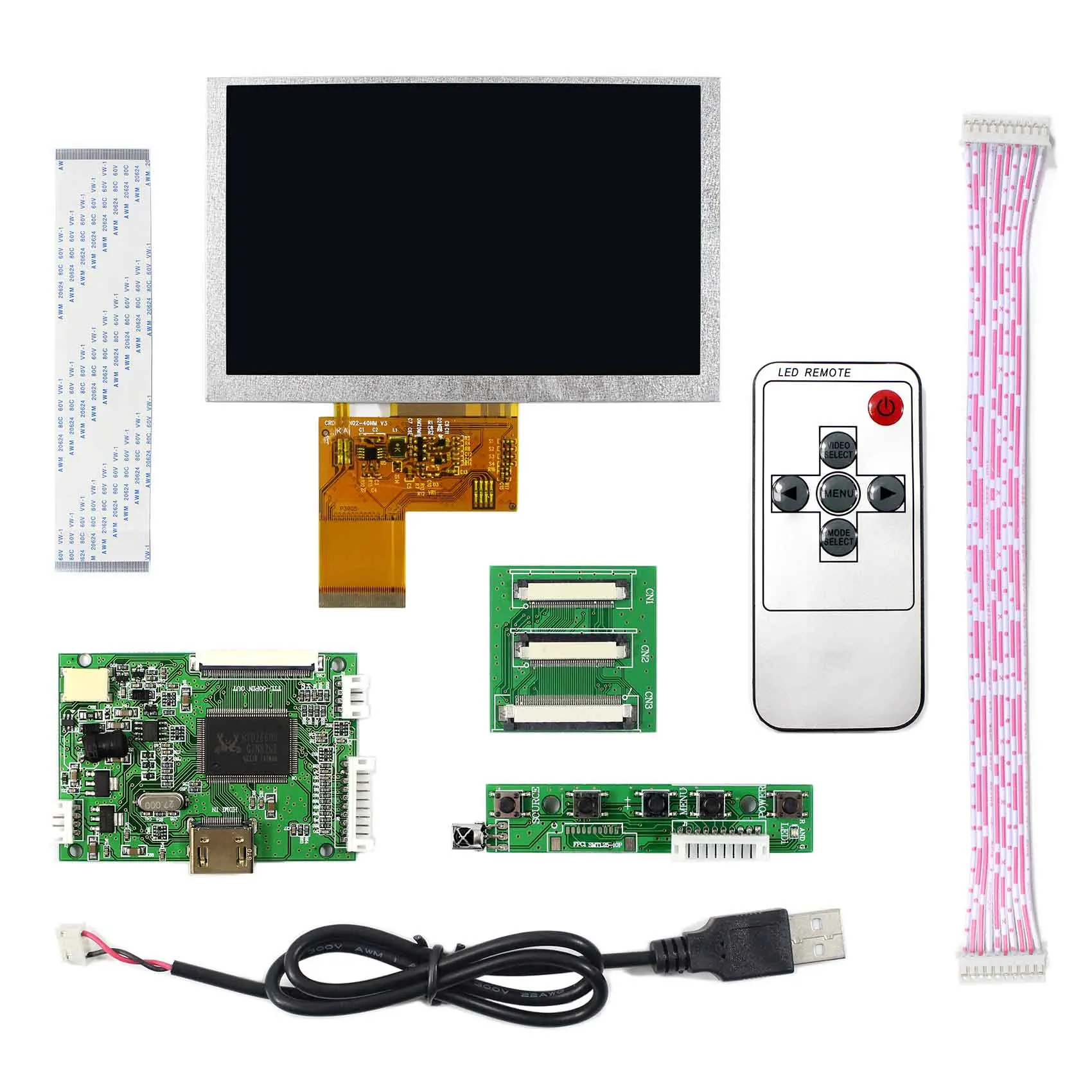 Imagem -02 - Hdm i Lcd Controller Board Controle Remoto Vs050t 002a Vs-ty50-v2 Mais 5