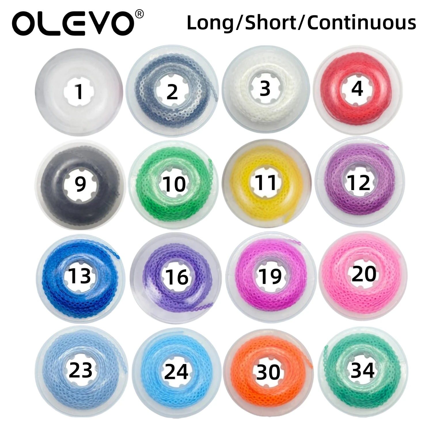 Dental Orthodontic Elastic Power Chain Ultra Powerchains Rubber Bands Long/Short/Continuous 15 Feet 4.5m Dentist Ortho Materials