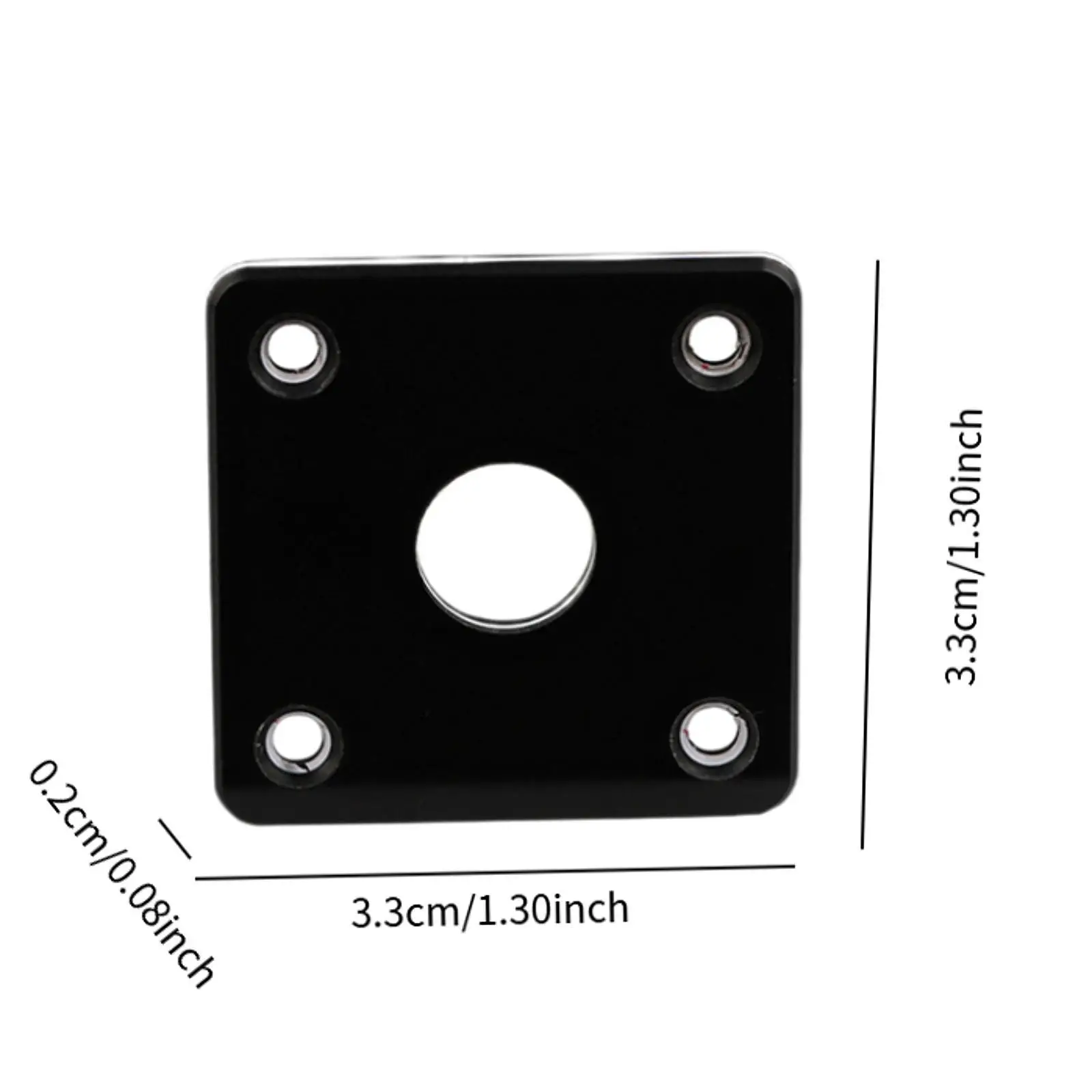 Jackplate สําหรับกีตาร์ไฟฟ้าด้านล่างแบน,น้ําหนักเบา,ทนทาน,เปลี่ยนชิ้นส่วนเครื่องดนตรีฐานแบนแผ่นแจ็ค