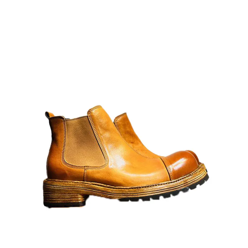 أحذية جلدية فاخرة للرجال، أحذية متينة من جلد البقر وجلد الحصان للأعمال والأنشطة الخارجية AJ3105