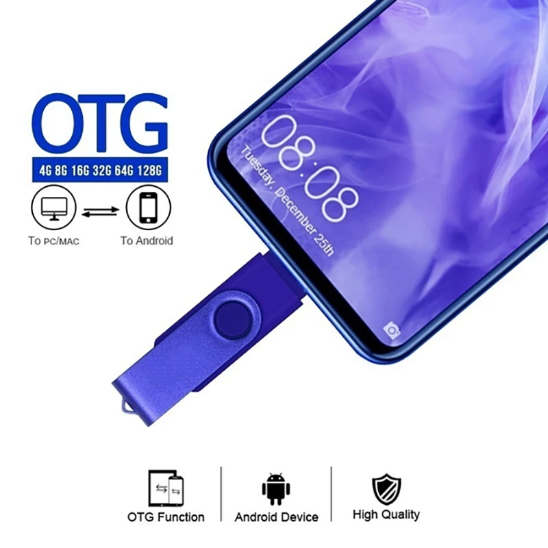 Tốc Độ Cao USB 128Gb OTG Bút 64Gb Usb 32Gb 16G 8G 4Gb Pendrive Ổ Đĩa Flash Cho Android Micro/PC Logo Tự Do