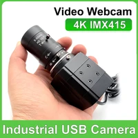 HD CS 5-50mm lente Varifocal Industrial 30fps 4K 8MP CCD IMX415 USB Webcam 2K 4MP F5253 PC Video cámara Usb UVC OTG enseñanza en vivo