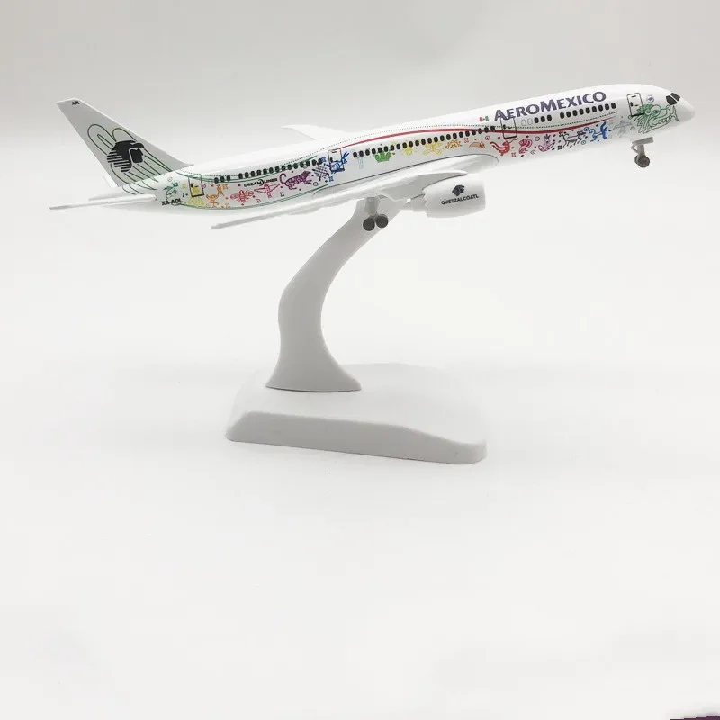 19cm Mexican Air AEROMEXICO Airlines Boeing 787 B787 Airways Alloy Metal Airplane Model Diecast Plane Model & Wheels Aircraft