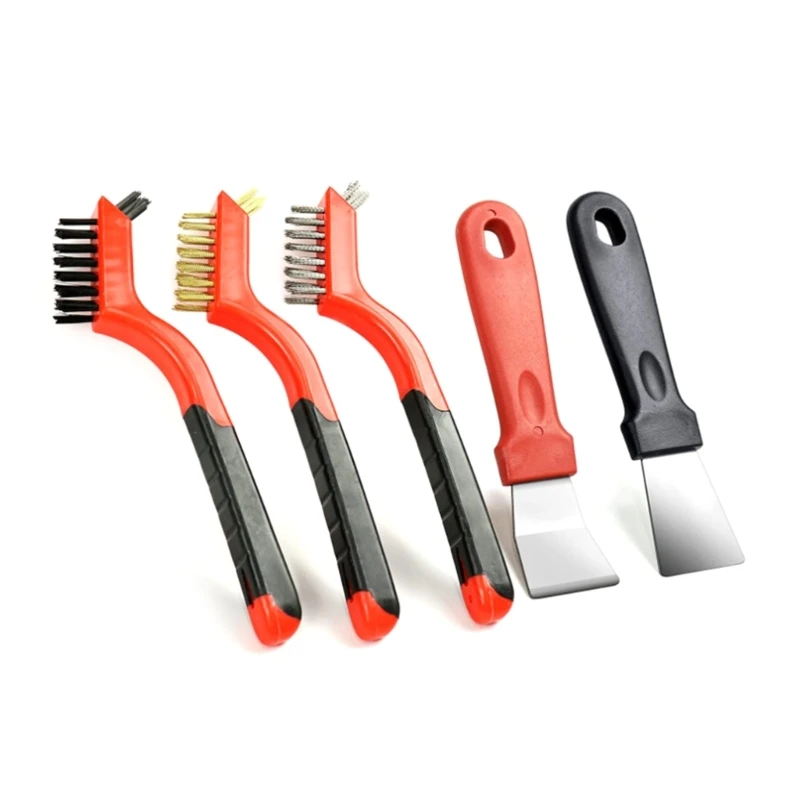 

5pcs Wire Brush and Scraper Set Must Have Tools for Cleaning and Rust Removal Dropship