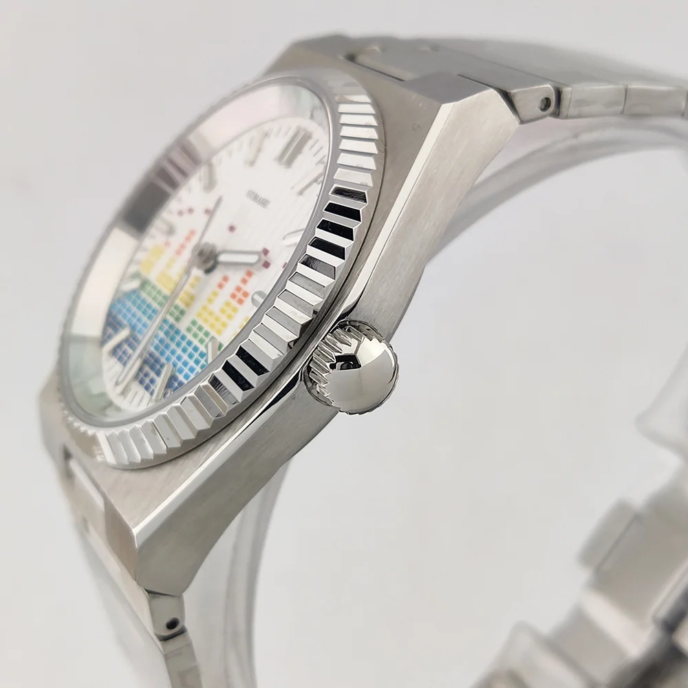 

Watch Luxury 39.6mm Men's Mechanical Automatic Luminous C3 AR Sapphire glass NH35 100m waterproof Music Festival Watch for men