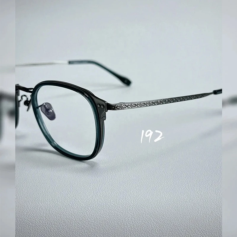 Japanischen Stil Neue Ultra-Licht Reinem Titan Gläser Frauen Männer Gebürstet Metall Textur Rahmen High-end IP Galvanik brille