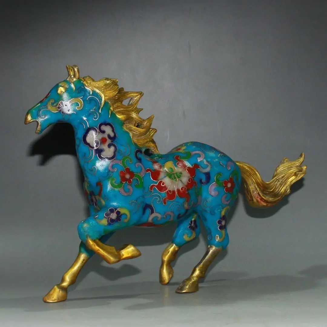 Early collection, pure copper cloisonne filigree ornament, fine workmanship and appearance as shown in the picture