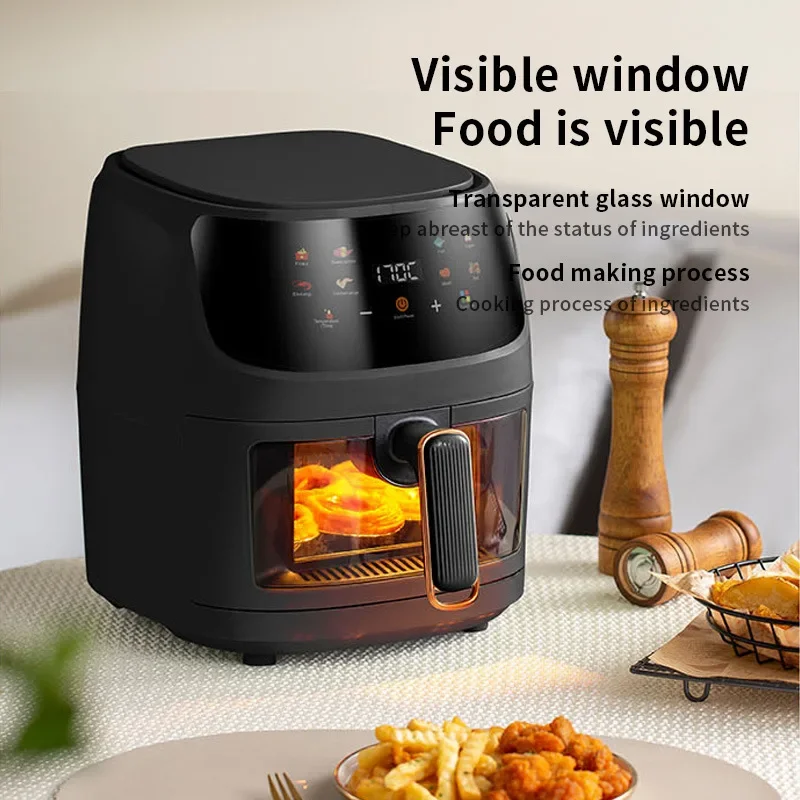 wholesale 8L Modern Digital electric glass new 8l air fryer with LCD Display Oil-Free Cooking for Family