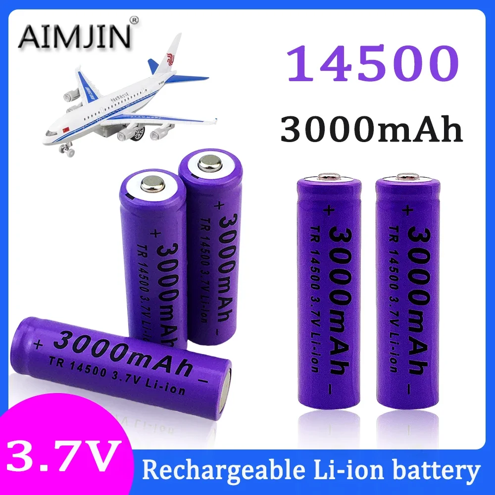 

2024 14500 New 3.7V Lithium Battery AA 2A 3000mAh Ion for Toys, Microphones, Cameras, Etc