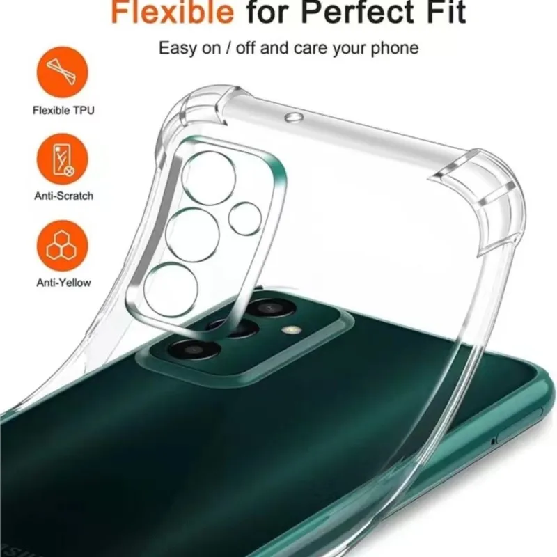 1.5MM Thick Air-Bag For Samsung Galaxy A15 A05 A05S A25 A35 A55 A13 A23 A33 A53 A73 A04 A04S A14 A24 A34 A54 5G Clear Case Cover