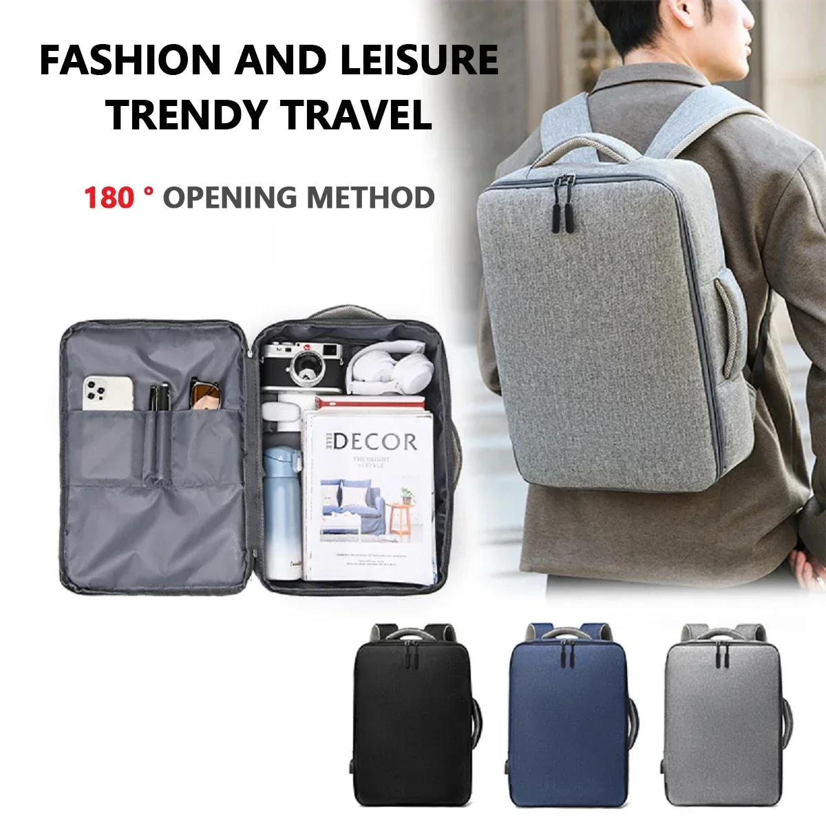 16.14 Inch Laptop Men Backpack Nylon Travel Male Laptop Backpack Usb Charging Computer School Backpacks Waterproof Bag for Men