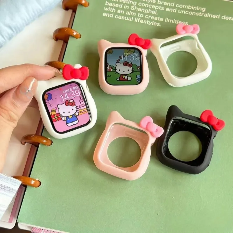 الكرتون غطاء من السيليكون لساعة أبل 11 10 46/42 مللي متر المضادة للخدش دائم واقية قذيفة iWatch 9 8 7 6 5 4 SE3 44/40 مللي متر 45/41 مللي متر