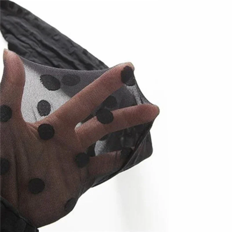 Polka Dot Print Stocking Women Sexy Tights Fishnet Mesh Seamless Pantyhose Nylon Black White Nightclub Female Ladies Silk Tights image 6