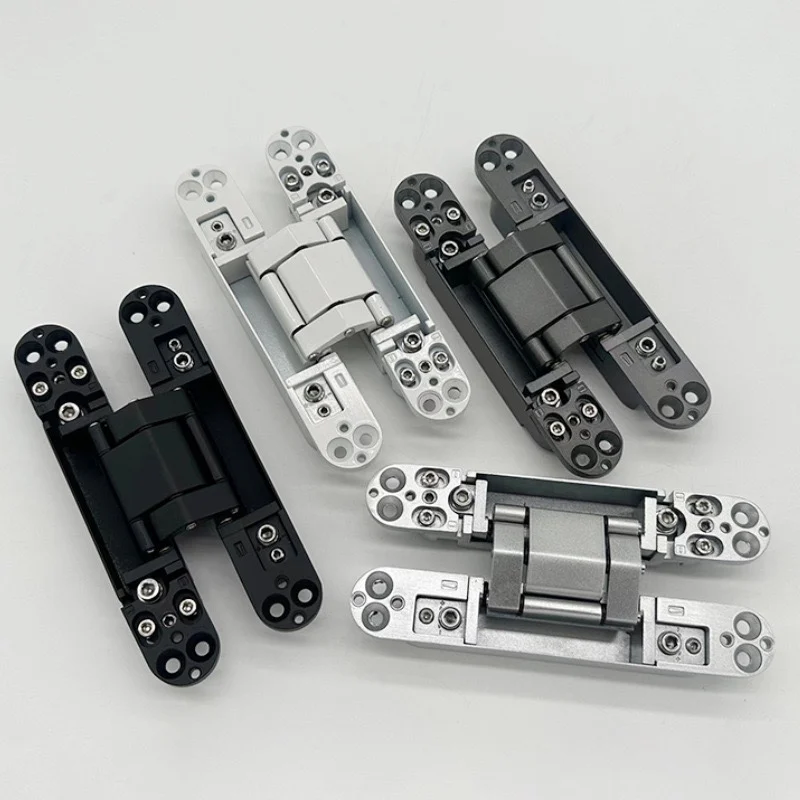 Invisible hidden door 3D adjustable cross hinge wooden door inside and open hidden folding 180 degrees built-in hinge