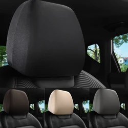 1Pcs Black Premium Cloth Headrest Cover For Car, Truck, SUV, Auto Universal Fit Interior Decorative Parts