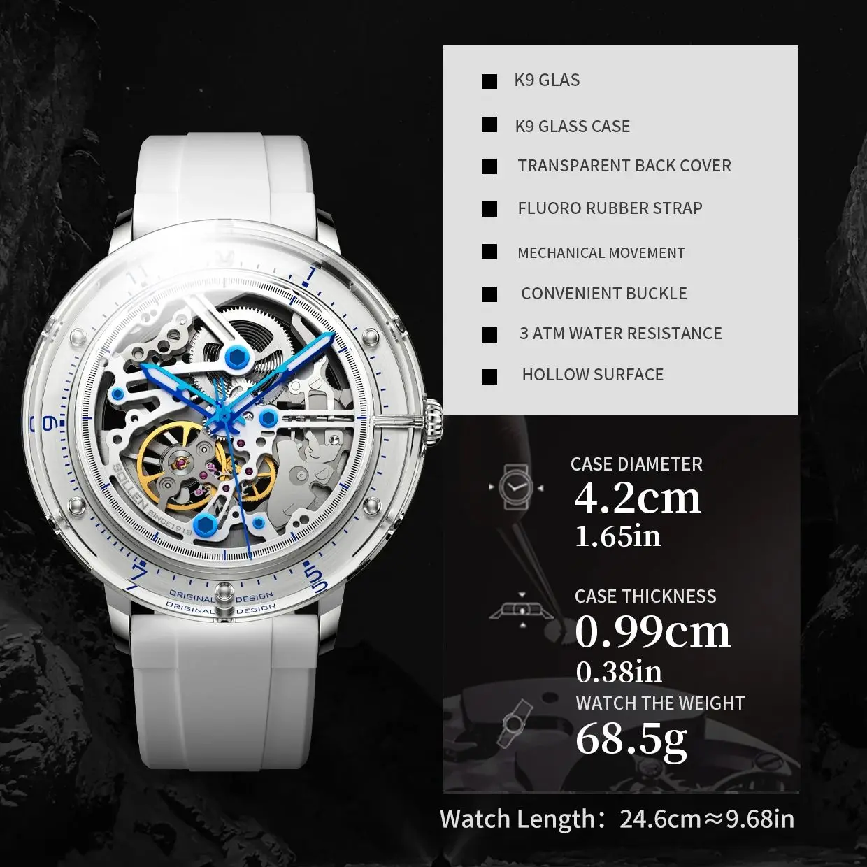 SOLLEN Fashion Business Men\'s Watch, Multi-Dial Luminous Chronograph Men\'s Watch, Ideal Gift, Classic Men\'s Wristwatch, Christma