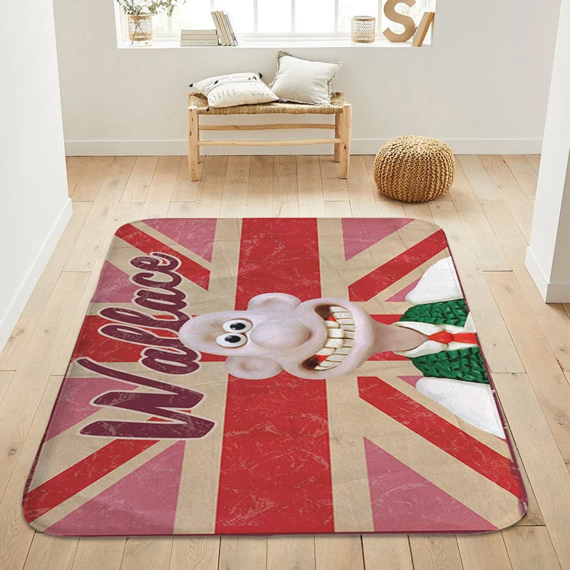 Bathroom Foot Mat H-Wallaces H-Gromits Corridor Carpet for Kitchen Entrance Door Doormat Home Decor Items Hallway Bedroom Rug