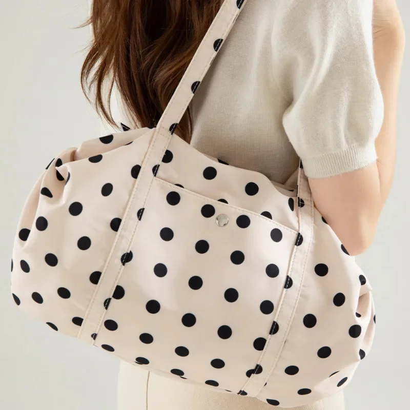 Wave Y2K Point Bag Design Tote Bag Korean Commuter Versatile Travel Handheld High Capacity Shoulder Bag Crossbody Bag Gifts New