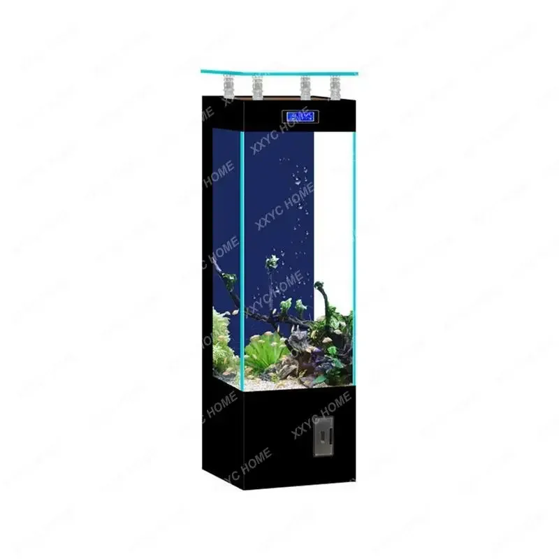 

Super White Glass Fish Tank Small and Medium Living Room Home Vertical Change Water Aquarium