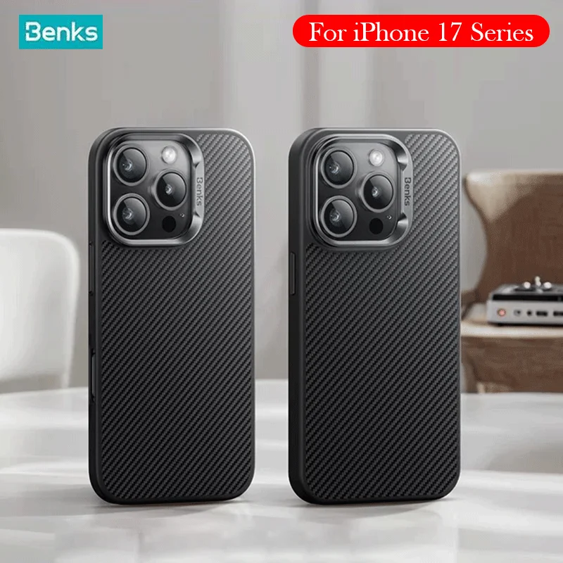 

Benks Case For iPhone 17 Pro Max Kevlar Wireless Charging Back Cover Case for iPhone 17 Pro