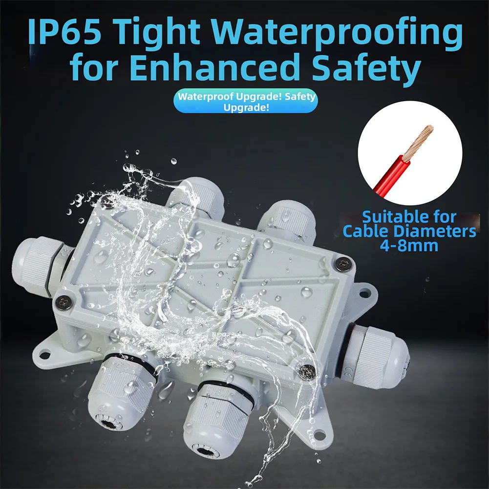 

Водонепроницаемый уличный корпус для разъемов WAGO221 2P 3P 5P, IP68, серый ABS-корпус, простая установка