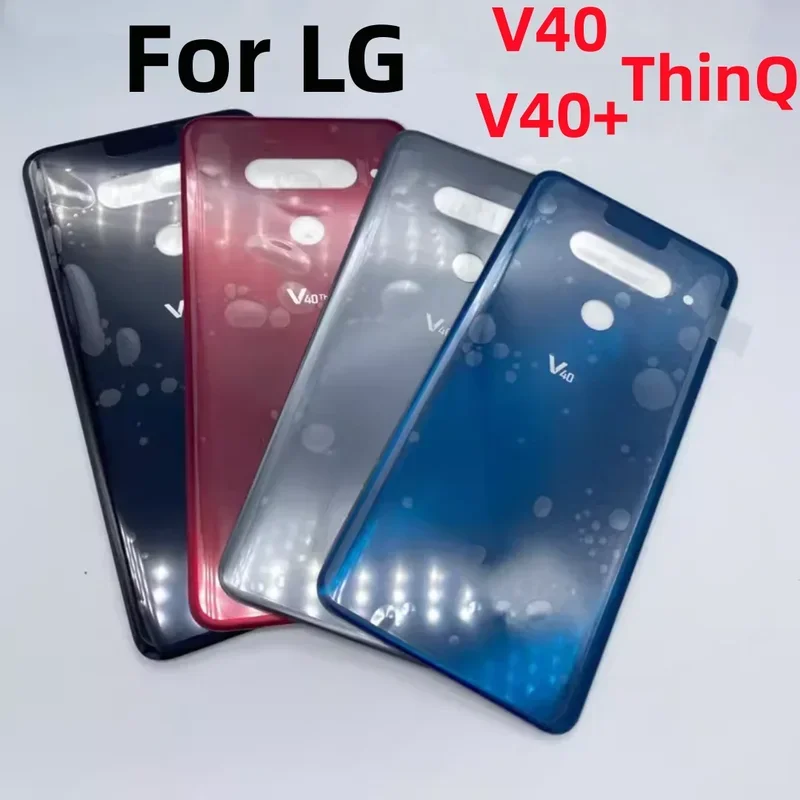 

Glass battery Black Cover Case for LG V40 V40 v40plus v40thinq v405e/U v409n phone rear housing