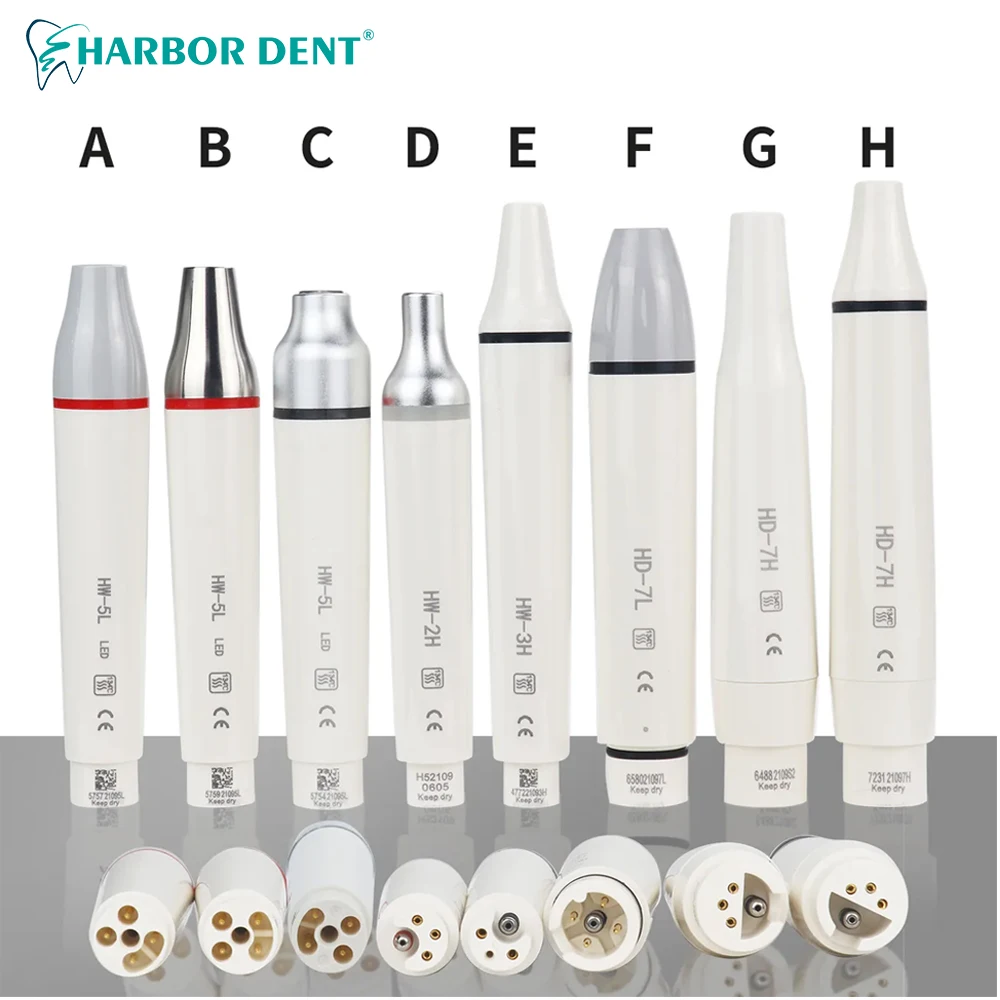 Dental Ultrasonic Piezo Scaler Handpiece HD-7H/HW-3H/HW-2H Not Led HD-7L/HW-5L With Led Fit For SATELEC DTE WOODPECKER EMS VRN