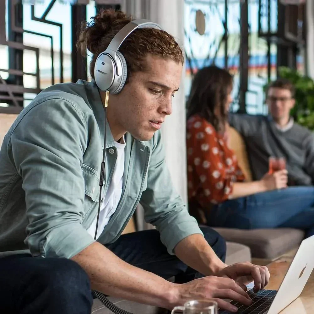 Cabo de extensão de substituição OFC para Bose, QC45, QC35, QC25, NC700, QuietComfort Ultra, 45, 35, 25, 700, OE2, OE2I Auscultadores