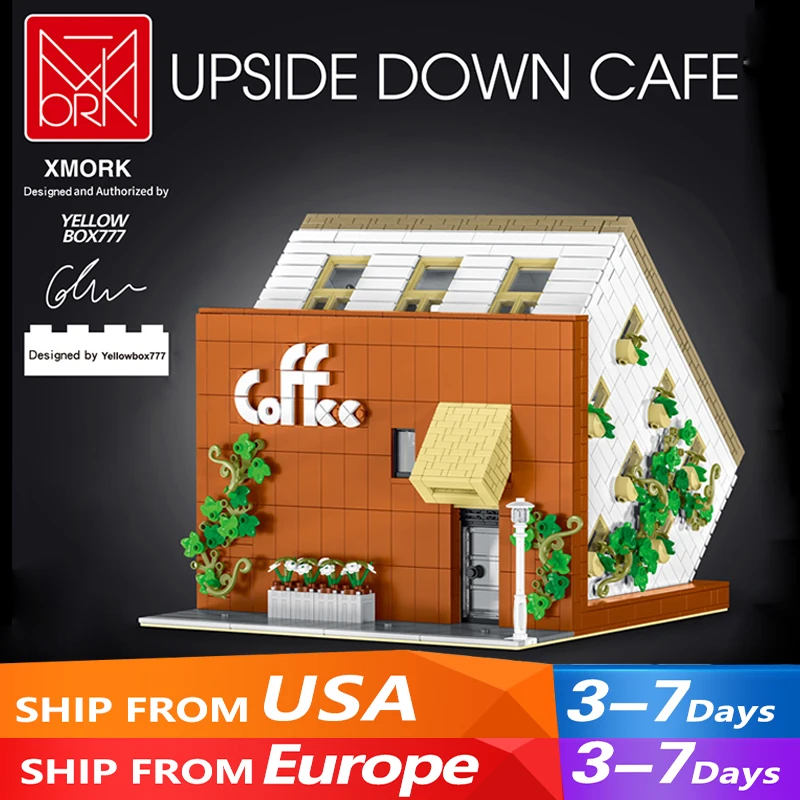 

Creative Expert Modular Buildings MOC 10209 Upside Down Cafe coffee Shop Model 3118PCS Building Blocks Brick Toys for Kids Gift