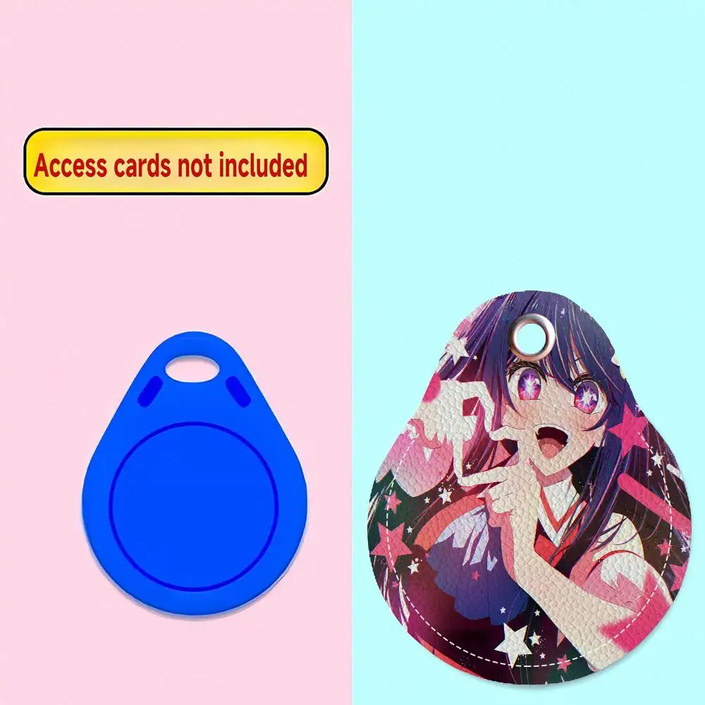 Oshi No Ko Hoshino Ai 1 قطعة بو الجلود المفاتيح واقية قفل الباب التحكم في الوصول العلامات حافظة للبطاقات مفتاح العلامة الدائري #4