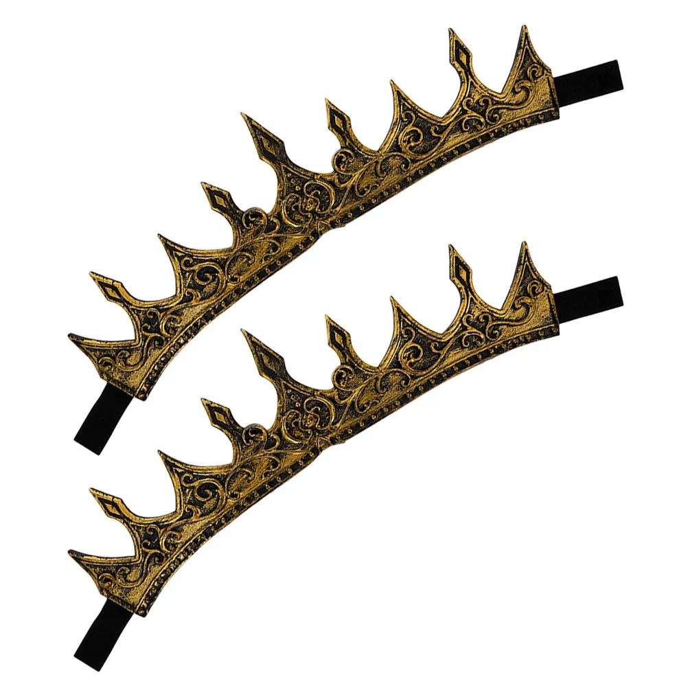 2 Coronas Medievales de Espuma de Poliuretano, Accesorio de Disfraz Suave y Cómodo para Hombres, para Fiestas de Cumpleaños, Halloween y Escenarios