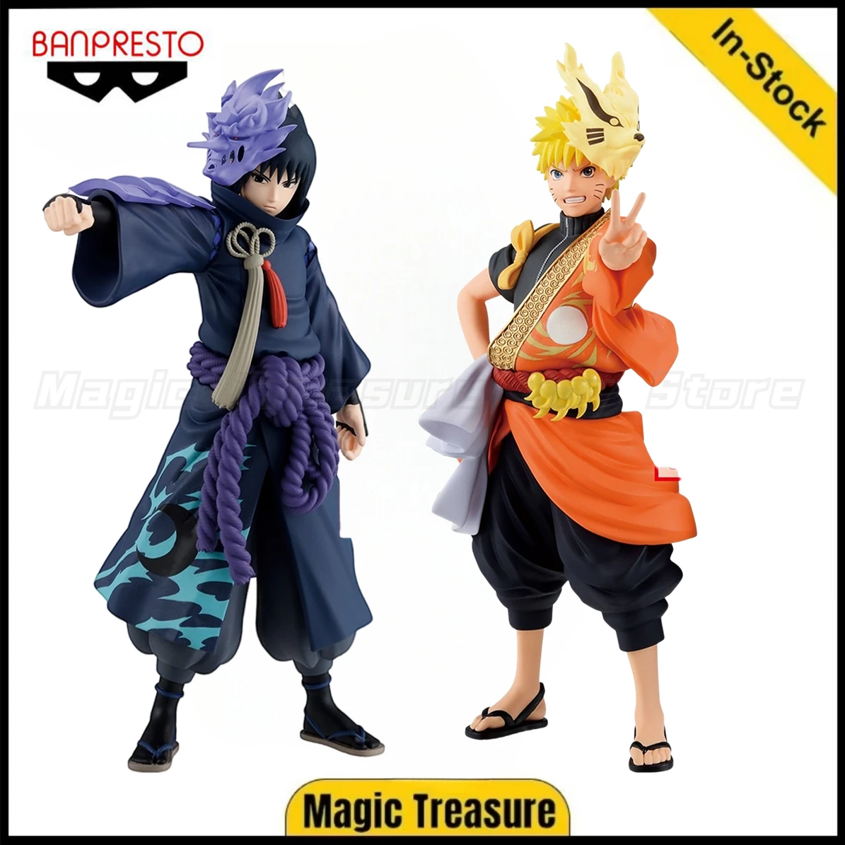 

【В наличии】Оригинальный BANPRESTO NARUTO Shippuden Наруто Узумаки/Учиха Саске анимация одежда на 20-летие фигурки подарки