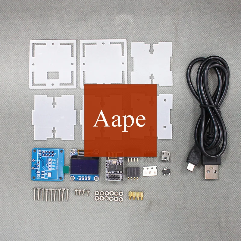 ESP8266 MINI Weather Clock WIFI Digital Clock DIY Soldering Kit Electronic Multifunctional Weather Station