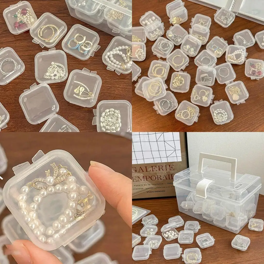 

10x мини пластиковый контейнер для хранения портативный держатель для таблеток и лекарств органайзер для хранения ювелирных для