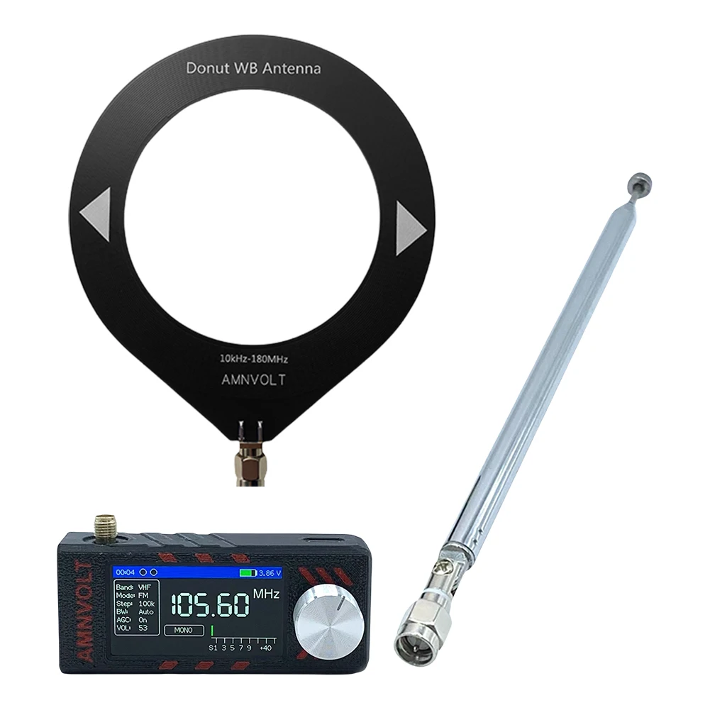 SI4732 LSB USB AM FM FM/AM راديو 1.9in IPS شاشة راديو جيب صغير HF SW MW VHF راديو محمول مع هوائي DSP راديو