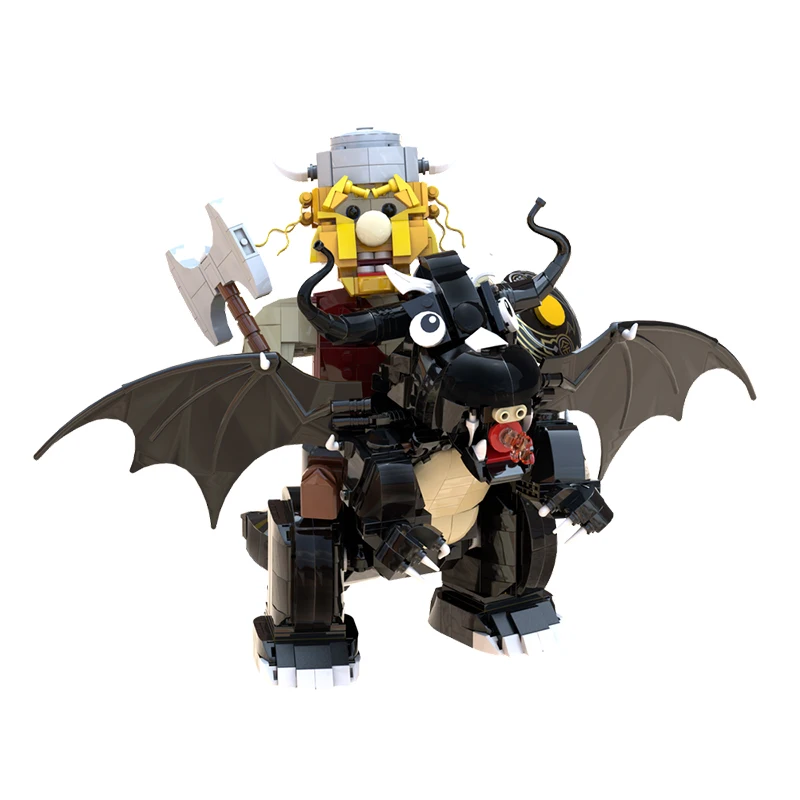 

1200 шт. MOC Vikinger Legend Warrior и Mount Fur Armored Steed DIY модель строительные блоки игрушки на день рождения подарок