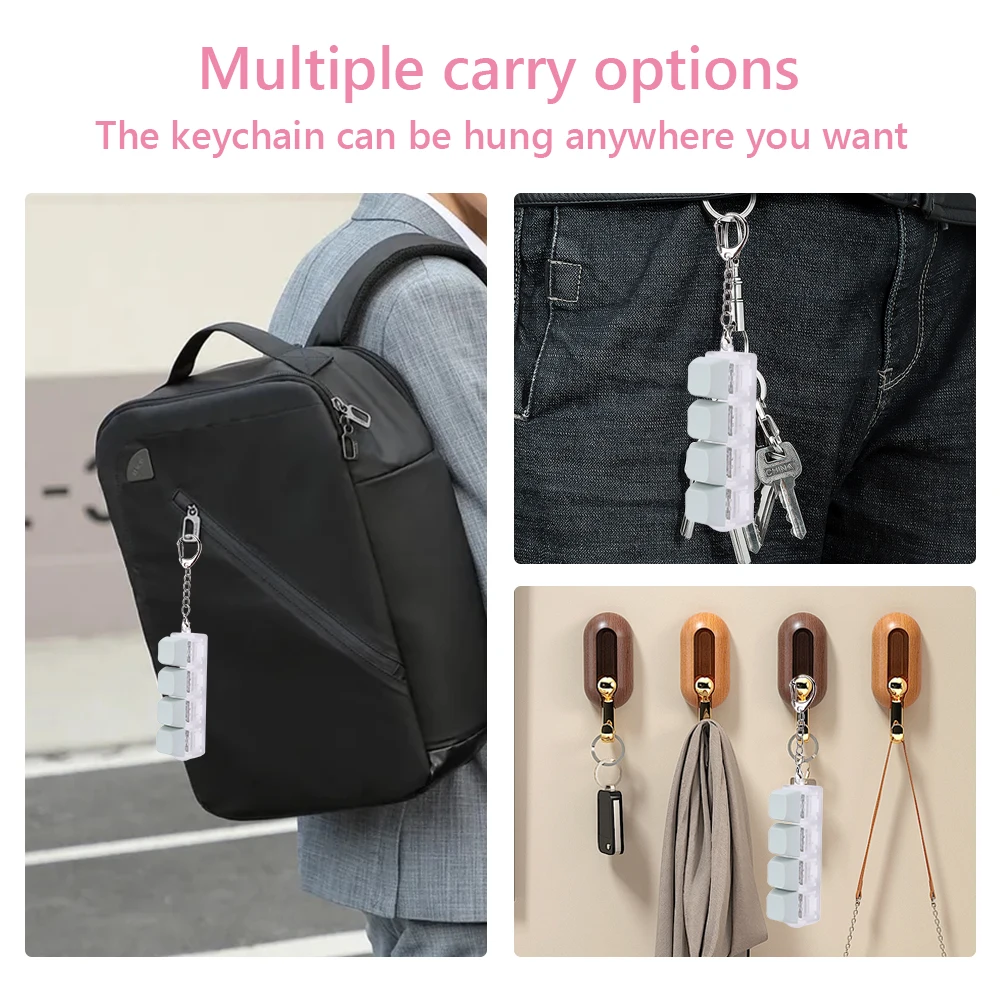 Keyboard Key  4 Keys Keyboard Keychain  Finger Keyboard Caps  Keyboard Clicker  for Adult Gifts To Relief Pass Time
