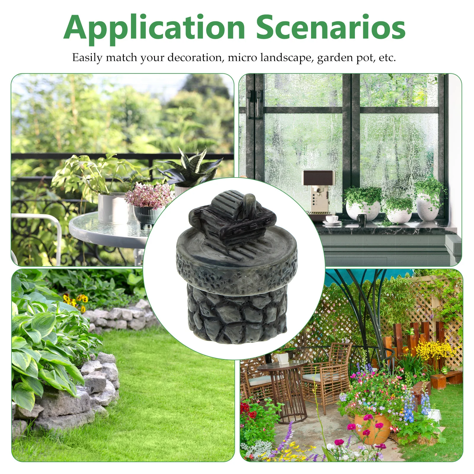 

6Pcs Micro Landscaping Resin Millstones Vintage Grinding Millstones Succulent Planter Decor Bonsai Garden Flowerpot Decor