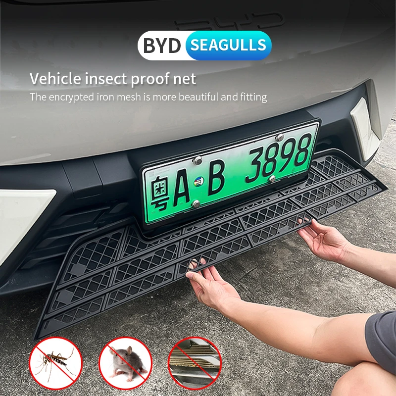 Front Bumper Middle Anti-insect Net For Byd Seagull Grill Mesh Grille Grid Insert Lower Trim Anti Dust Proof Inner Air Vent Pane