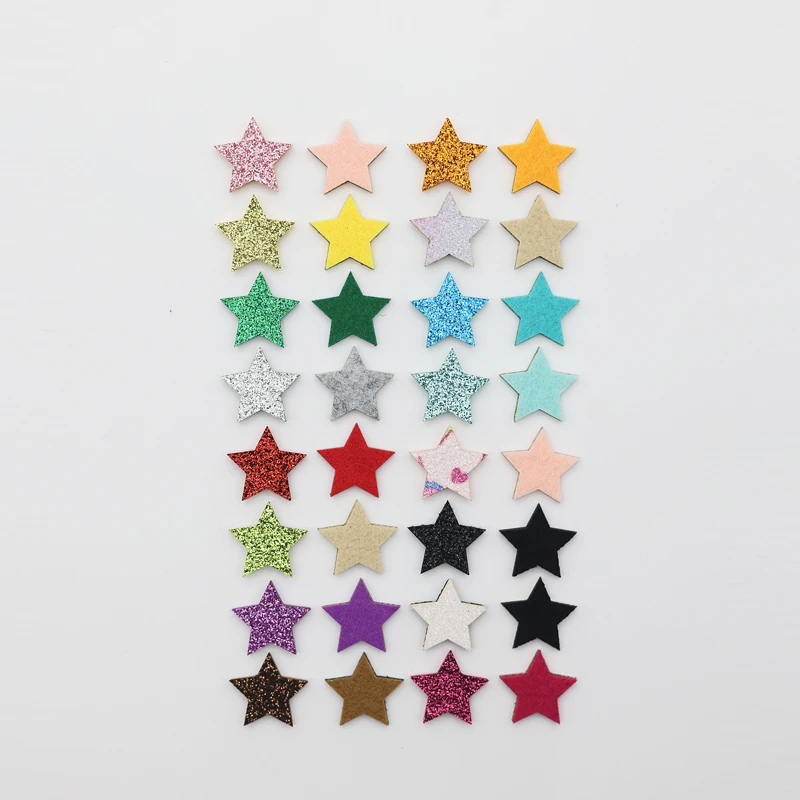 20/50PCS 20*20mm Colorful Five-Pointed For DIY Handmde Star Patches for Crafts Clothes DIY Headwear Wall Sticker Accessories