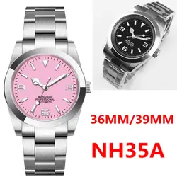 36/39mm pink black dial Mechanical Wristwatches Luxury Corgeut Watches 10BARS Sapphire NH35 Automatic Watch for Men Women Reloj