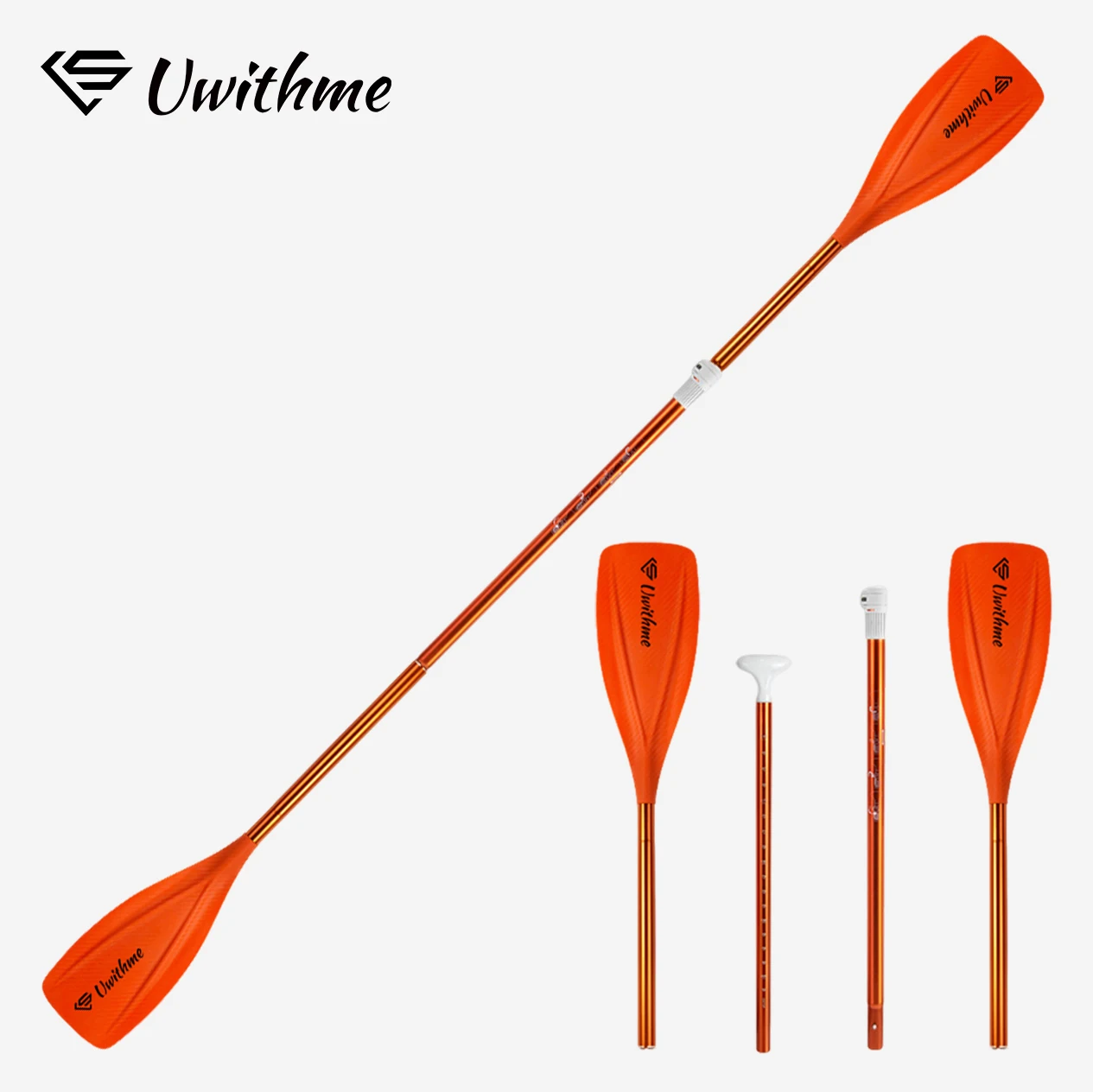 4-teiliges, vielseitig einsetzbares, verstellbares SUP-Paddel, abnehmbares Kajakpaddel mit ein- und beidseitigem Paddelblatt für Stand-Up-Paddle-Boarding