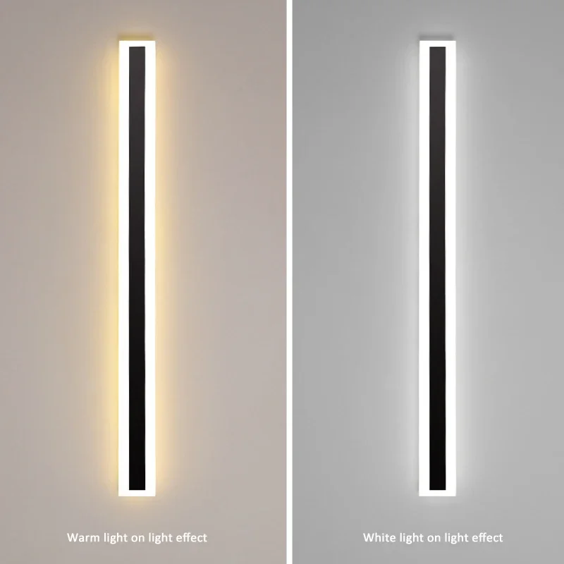 Minimalistische Lange Strook Wandlamp Led Waterdichte Ip67 Woonkamer Gang Achtergrond Wanddecoratie Binnenplaats Verlichtingsarmaturen