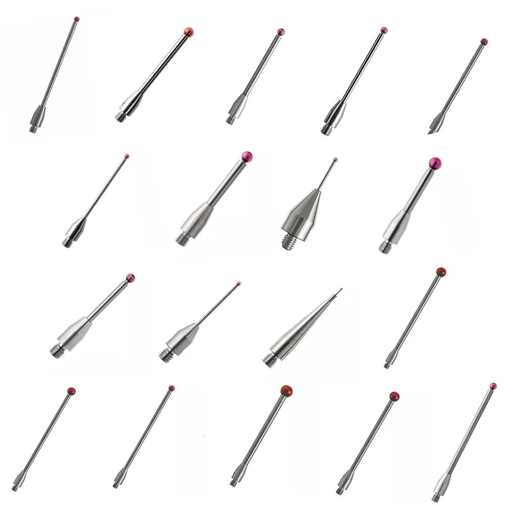 

For M3 Threaded Shank Ball Head Micrometer Rubys Probe Carbide Rod Contact 3D Coordinate Measuring Machine Probe