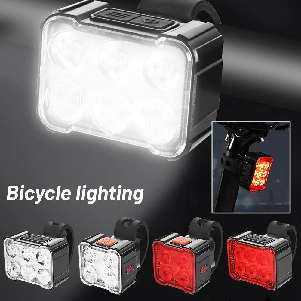 Bicycle Light Set,Bike LED Front Rear Lights USB Charge MTB Road Bike Highlight Lamp Cycling Light Lamp