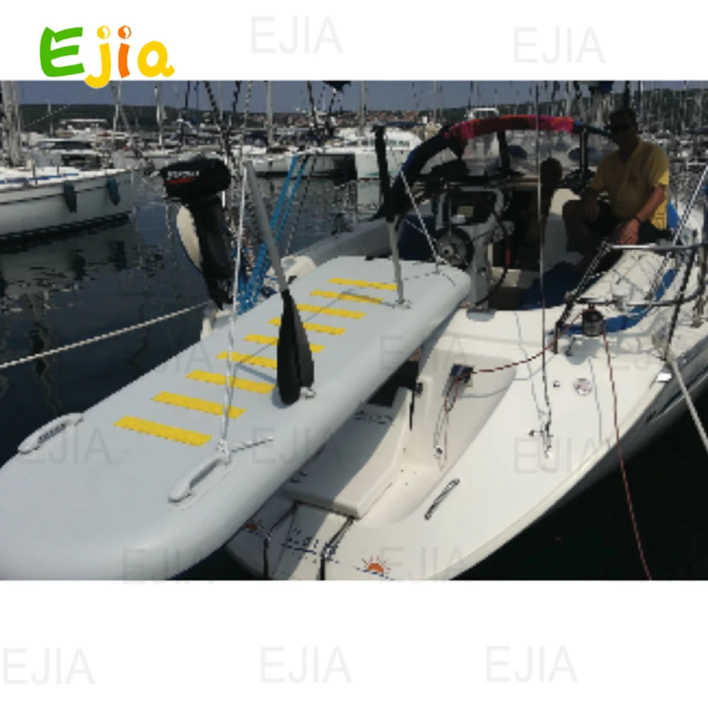 Ganway-barco inflable portátil, muelle de aire, plataforma de isla flotante, tabla de Paddle para yate, barco, piscina de mar