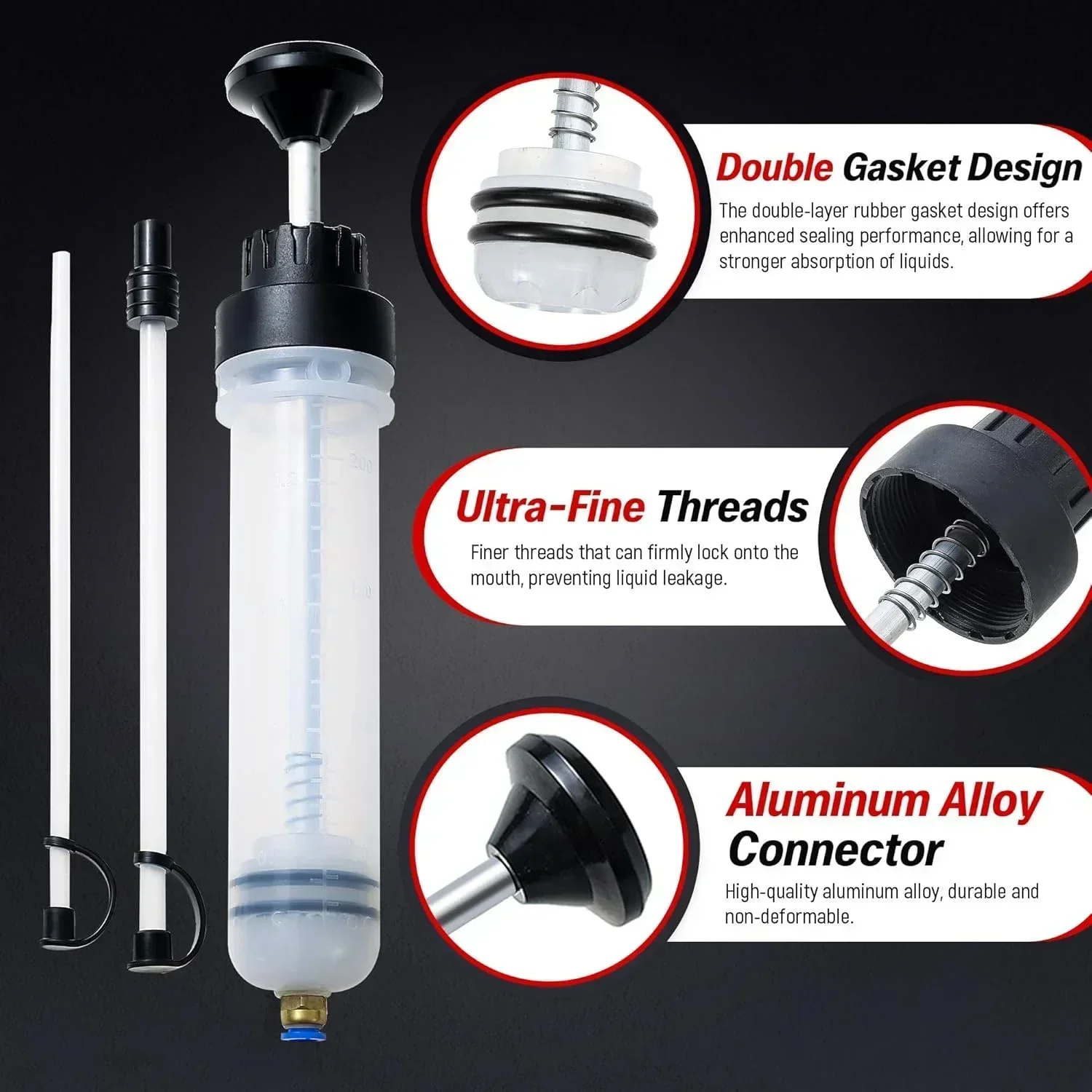 

500ml/200ml Hand injection pumps for automotive engines for the extraction of oil, gear oil and brake fluid