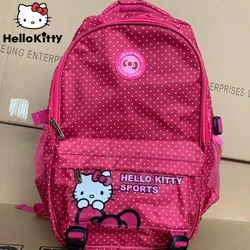 Sanrio Hello Kitty Kawaii Printed Shoulders Bag Sweet Y2k Girl Style Pink Backpack New Fashion Trend Large Capacity Leisure Bag