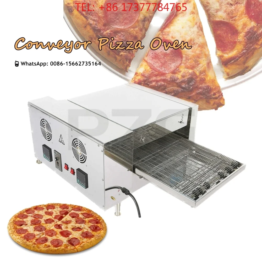 Hot Air Electric Heating Countertop Pizza Machine Restaurant Electric Chain Pizza Oven Conveyor Belt Pizza Maker Stove