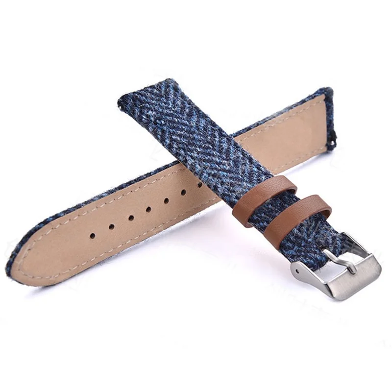 18/20/22/mm Vintage Leather Nylon Watchband Quick Release Strap Universal Replacement Band Women Men Belt Bracelet Accessories